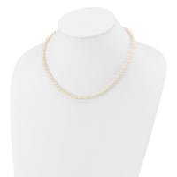 14k 4-5mm White Near Round Freshwater Cultured Pearl Necklace