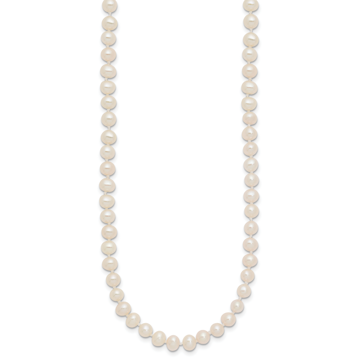 14k 4-5mm White Near Round Freshwater Cultured Pearl Necklace