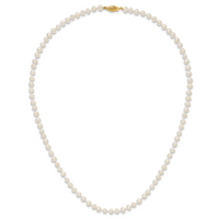 14k 4-5mm White Near Round Freshwater Cultured Pearl Necklace