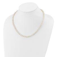14k WG 6-7mm Near Rnd Wht Freshwater Cultured Pearl 18in Necklace
