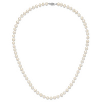 14k WG 6-7mm White Freshwater Cultured Pearl 20in Necklace