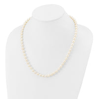 14k 7-8mm White Near Round Freshwater Cultured Pearl Necklace