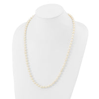 14k 7-8mm White Near Round Freshwater Cultured Pearl Necklace