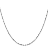 14k White Gold 2.0mm D/C Quadruple Rope Chain