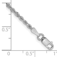14k White Gold 2.0mm D/C Quadruple Rope Chain