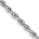 14k White Gold 2.75mm D/C Quadruple Rope Chain