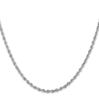 14k White Gold 2.75mm D/C Quadruple Rope Chain
