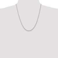 14k White Gold 2.75mm D/C Quadruple Rope Chain