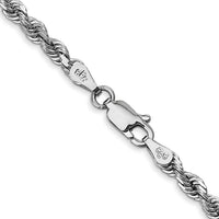 14k White Gold 3.35mm D/C Quadruple Rope Chain