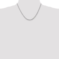 14k White Gold 3.35mm D/C Quadruple Rope Chain