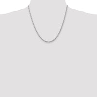 14k White Gold 3.35mm D/C Quadruple Rope Chain