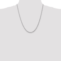 14k White Gold 3.35mm D/C Quadruple Rope Chain