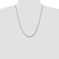 14k White Gold 3.35mm D/C Quadruple Rope Chain