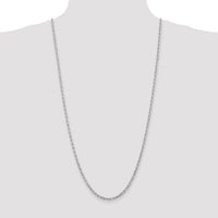 14k White Gold 3.35mm D/C Quadruple Rope Chain