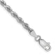 14k White Gold 3.35mm D/C Quadruple Rope Chain