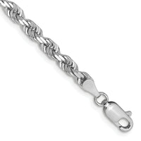 14k White Gold 4.0mm D/C Quadruple Rope Chain
