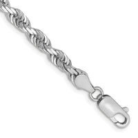 14k White Gold 4.5mm D/C Quadruple Rope Chain