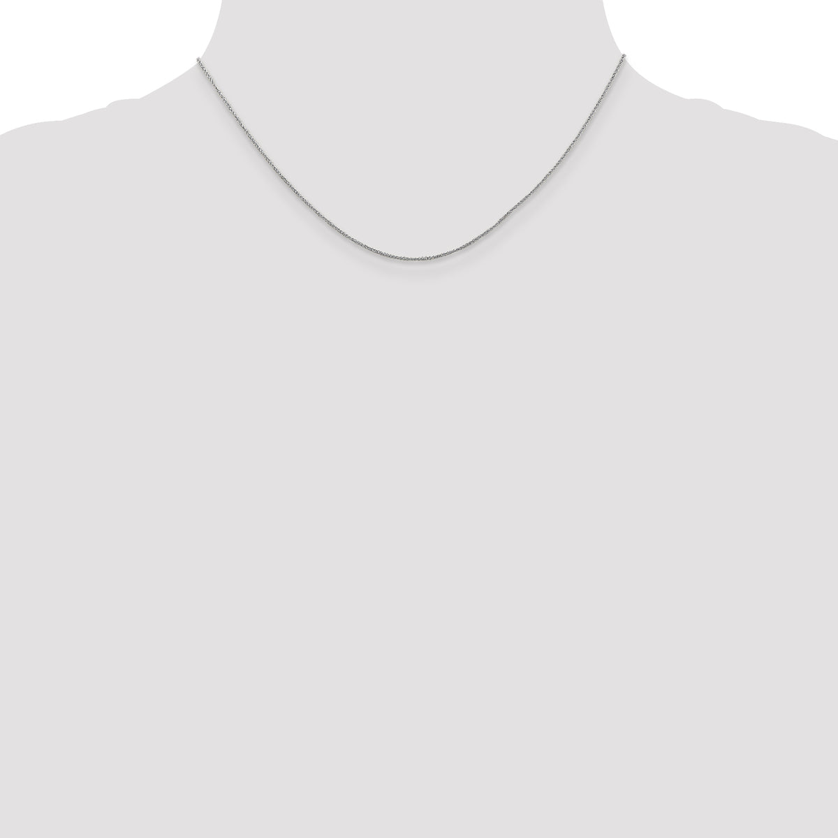 14K White Gold .70mm Ropa Chain