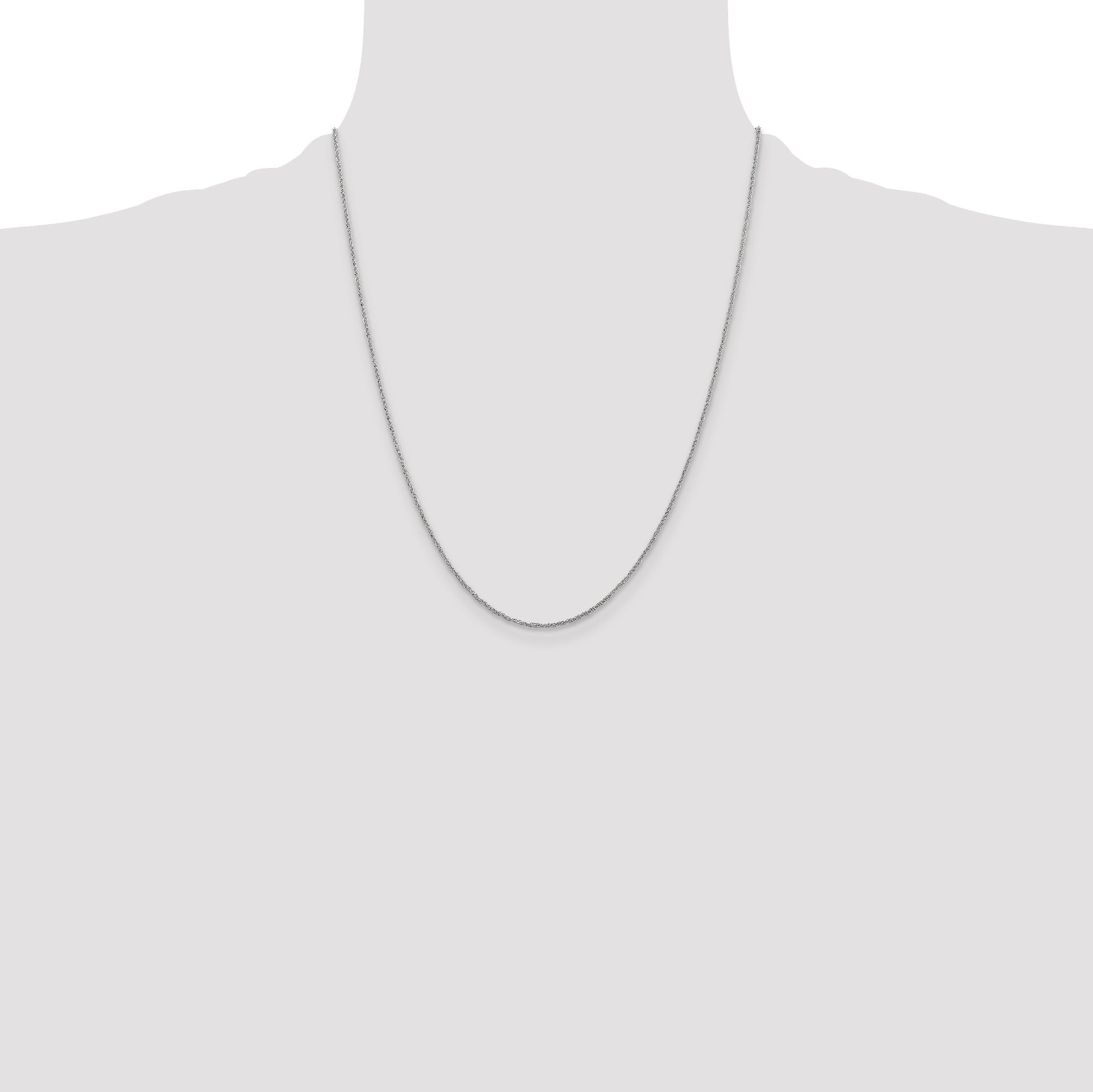 14K White Gold 1.1mm Ropa Chain