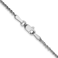 14K White Gold 1.7mm Ropa Chain