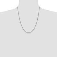 14K White Gold D/C 1.7mm Ropa Chain
