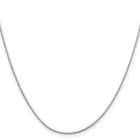 14k White Gold .9mm Round Snake Chain