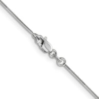 14k White Gold .9mm Round Snake Chain