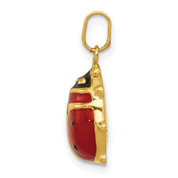 14k Enameled Ladybug Charm