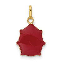 14k Enameled Ladybug Charm