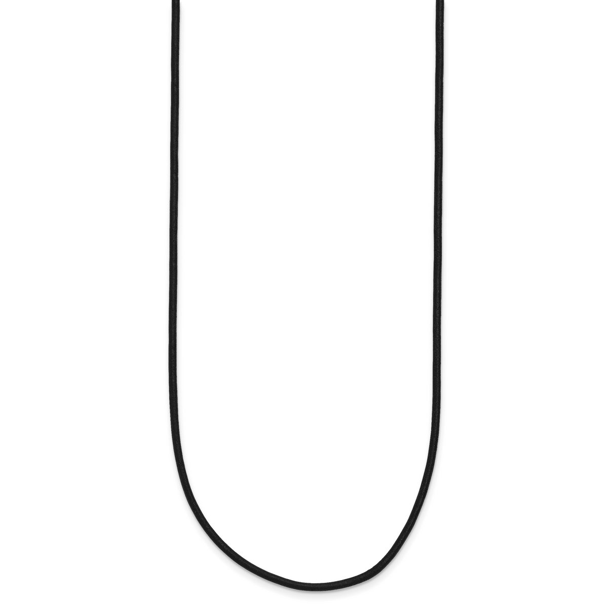 14k 1.5mm 20in Black Leather Cord Necklace