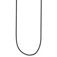 14k 1.5mm 20in Black Leather Cord Necklace