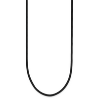14k 2mm 20in Black Leather Cord Necklace
