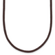 14k 2mm 16in Brown Leather Cord Necklace