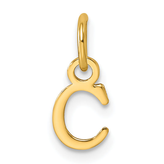 14ky Cutout Letter C Initial Pendant