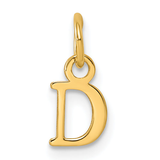 14ky Cutout Letter D Initial Pendant