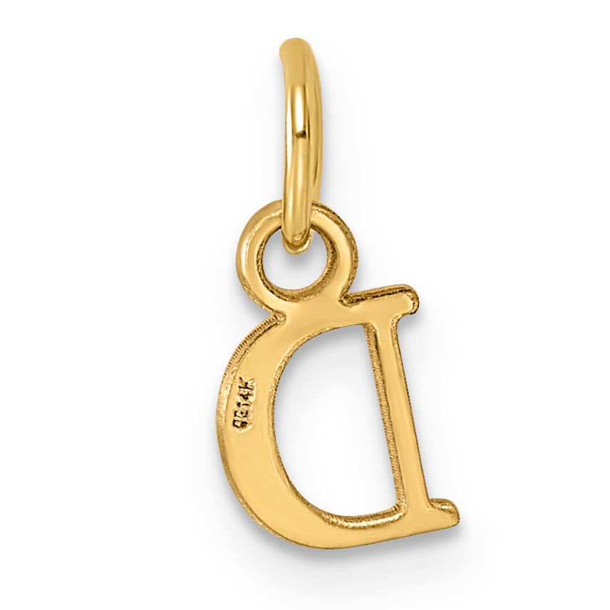 14ky Cutout Letter D Initial Pendant