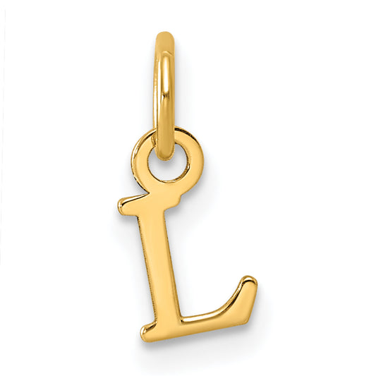 14ky Cutout Letter L Initial Pendant