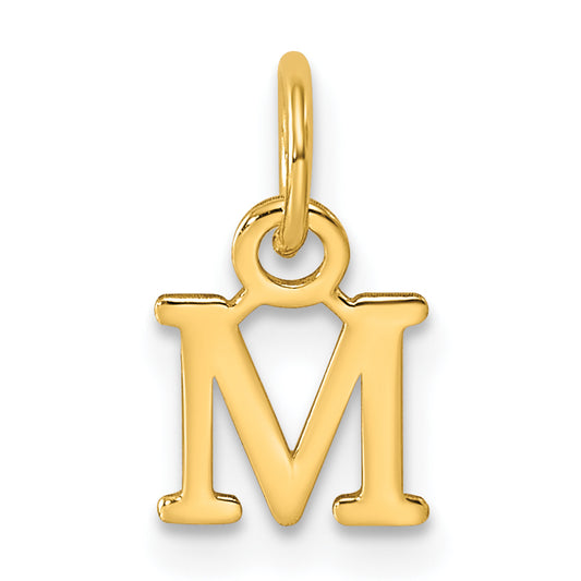 14ky Cutout Letter M Initial Pendant