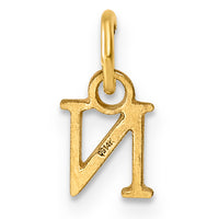 14ky Cutout Letter N Initial Pendant