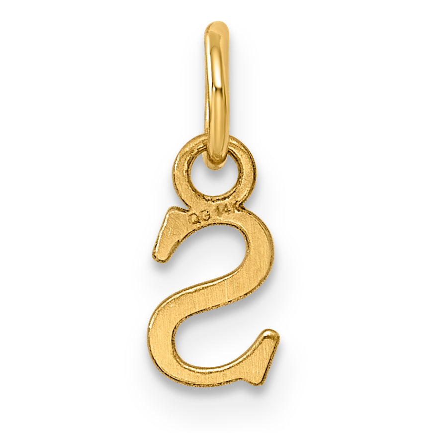 14ky Cutout Letter S Initial Pendant