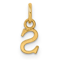 14ky Cutout Letter S Initial Pendant