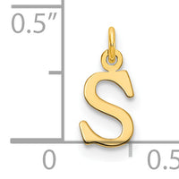 14ky Cutout Letter S Initial Pendant