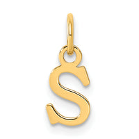 14ky Cutout Letter S Initial Pendant