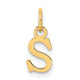 14ky Cutout Letter S Initial Pendant