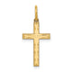 14K Laser Designed Cross Charm