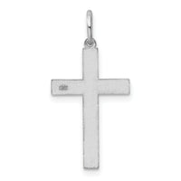 14K White Gold Laser Designed Cross Pendant