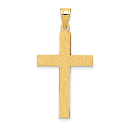 14k Sandblasted Cross Pendant