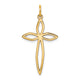 14K Laser Designed Passion Cross Pendant