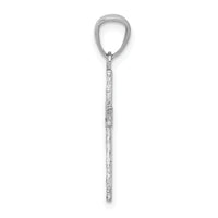 14k White Gold Cross Pendant