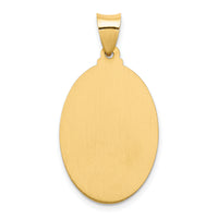 14k Polished and Satin Sacred Heart of Jesus Medal Hollow Pendant